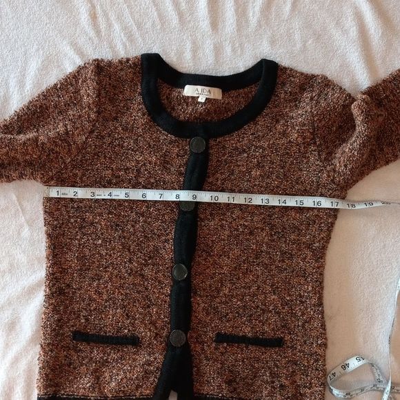 A.IDA Cardigan Wool Blend Button Front Sweater - Picture 6 of 16